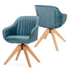 Modern Swivel Accent Chair Set of 2 Ergonomic Armchairs Home Writing Desk Chairs