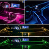 RGB LED Car Strip Light Interior Kit Fiber Optic Ambient Atmosphere Light Bulbs