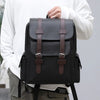 New Mens Travel Backpack PU Leather Satchel Laptop Bag Camping Hiking Rucksack