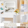 Vanity Table LED Light Mirror Makeup Dressing Desk With Drawers And Shelf UK