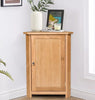 Corner Storage Cupboard, Small Oak Wooden Low Cabinet with 1 Adjustable Shelf