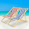 Outdoor Lounger Folding Recliner Hard Wood Garden Beach Sea Side Chair Deckchair