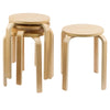 Sturdy Wooden Stools for Indoor Use – 4-Pack Classroom, Kitchen & Dining Room