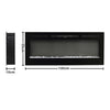 LED Fireplace Media Wall Fire Wall Mounted / Standing Electric Heater 40-100in