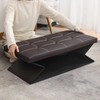 Black Faux Leather Two-seater Folding Storage Stool Storage Toy Box Chair Seat
