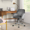 Home Office Leisure Chair Adjustable Swivel Dutch Velvet Task Chairs-Grey
