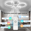 RGB LED Ceiling Fan Light Dimmable Chandelier Living Room Lamp W/ Remote Idgiemu