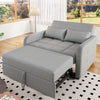 2 Seater Sofa Bed, Convertible Bed Settee Fabric Loveseat Sofa Couch, Grey