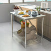 Stainless Steel Work Bench Commercial Catering Table Food Prep Backsplash 2-6ft
