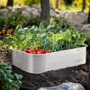 3x Heavy Planter Boxes Stainless Steel Flower Raised Bed for Garden Patio