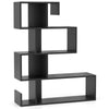 Costway 5-Tier S-Shaped Bookshelf Z-Shelf Bookcase Home Modern Display Shelf