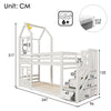 Kids Toddlers Bunk Bed Double Pine Wooden High Sleeper 3FT Single Size Bed Frame