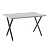Rectangular Kitchen Dining Table Wooden Table 4-6 Seats Family Party Table White