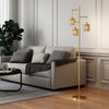 160cm Tall 3-Head Floor Lamp Light Standing Metal Crystal Shade Home Office Lamp