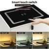 LED Bedside Table with 2 Drawers Wireless Charging Side Cabinet Nightstand
