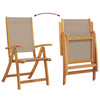 Folding Garden Chairs 6 pcs Solid Wood Acacia and M1U9