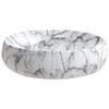 Oval Cloakroom Sink Countertop Basin 480x340mm Grey Marble Ceramic HandWash Bowl