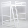 Heavy-Duty High Loft Bed with Stair Kids Teens White 3ft Single Cabin Bed Frames
