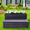 2 Tier Garden Metal Black Planter Flower Raised Bed Herb Grow Box Container