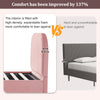 Kids Velvet Single Bed 90x190cm with Hydraulic Storage for Small Bedrooms, Pink