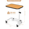 Overbed Table Portable Bedside Table Adjustable Hospital Bed Table Laptop Desk