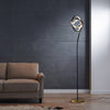 Halo Split Modern Bright LED Torchiere Floor Lamp for Offices Tall Standing Lamp