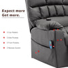 Electric Riser Lounge Recliner Chair Fabric Massage Heat Armchair Single Sofa