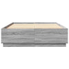 Lechnical Bed Frame with Grey Sonoma 140x200 Engineered Wood,Bed L4T9