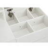 Dressing Table with Mirror and Chair Vanity Table with 3 Drawers and Shelves Ljn