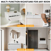 High Gloss Bedside Tables Floating Wall-Mounted w/ Storage Drawers 2 PCS White