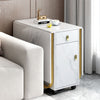 Folding Dining Table Kitchen Rolling Drop Leaf Table with Storage Cupboard