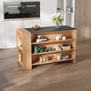 3 Tier Bar Table Cabinet Dining Table Kitchen Island 3 Storage Drawers Cupboard