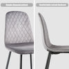 4X Dining Chairs Velvet Padded Seat Metal Legs Kitchen Chair Home Office Set