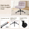 Height-Adjustable Armless Swivel Task Chair Vanity Chair Home Office-Grey