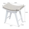 Make-Up Stool Dressing Chair with Curved Seat Cushion Wooden Desk Stool