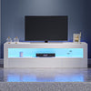 Modern 120cm White TV Stand Unit Cabinet Shelf High Gloss Front with LED Lights