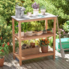 Outdoor Garden Potting Bench Table Acacia Wood Planting Workstation