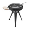 2 IN 1 Garden Charcoal BBQ Grill Fire Pit W/ Swivel Grill Handle & Cutting Board