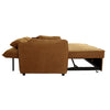 3 Seater Sofa Bed Yellow Livingroom Pull Out Convertible Sleeper with 2 Cushions