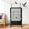 Small/Medium Parrot Cage Metal Bird Cage for Budgie with Playtop & Stand &Wheels