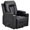 Electric Power Lift Recliner Chair Leather Armchair Sofa W/ Cup Holders Black PU
