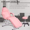 Massage Couch Bed Stool SPA Salon Chair Therapy Table Adjustable Recliner Pink