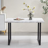 Rectangular Kitchen Dining Table Wooden Table 4-6 Seats Family Party Table White
