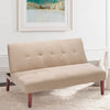 Beige 2 Seater Sofa Bed Recliner Sofabed Settee Bedroom Sofa Small Sleeper Bed