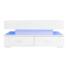 LED COFFEE TABLE WITH LIFT TOP AND STORAGE DRAWERS LIVING ROOM FURNITURE WHITE