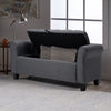 Linen Upholstered Ottoman Stool Bed End Chair Storage Box Side Window Seat Bench