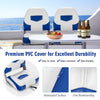 2 Pcs Folding Low-Back Boat Chair Fold-Down Ergonomic Yacht Seat W/ Strap