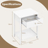 Modern Simple Style End Side Table-White