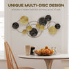 Metal Wall Art with Lotus-Leaf Design, Hanging Wall Sculpture for Living Room