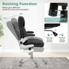 Swivel PU Leather Computer Desk Chair Ergonomic Office Chair-Black